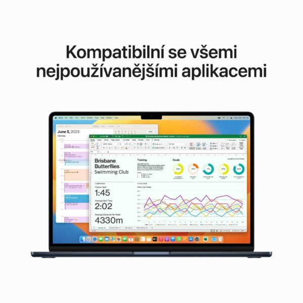 MacBook Air 15,3", Apple M2 8jádrové CPU, 10jádrové GPU, 8GB, 256GB SSD, CZ temně inkoustový SKLADEM - Image 7